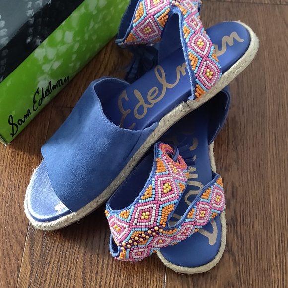 Sam Edelman Shae beaded leather Espadrilles sandal - Picture 4 of 12